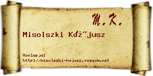 Misolszki Kájusz névjegykártya